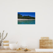 Poster Plage, radeau à distance (Cuisine)