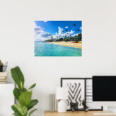 Poster Plage République Dominicaine (Bureau à domicile)