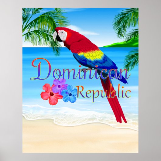 Poster Plage République Dominicaine (Devant)