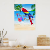 Poster Plage République Dominicaine (Cuisine)