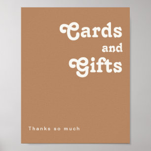 Poster Plage Retro   Cartes Brown et signes cadeaux