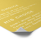 Poster Plage Retro | Signature Gold Boissons Signer (Coin)
