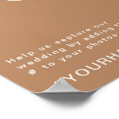 Poster Plage Retro | Symbole Hashtag Oh Snap Brown (Coin)