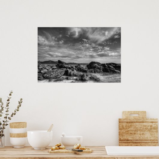Poster Plage rocheuse (Cuisine)