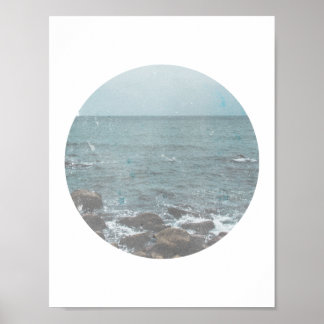 Poster Plage rocheuse