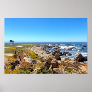 Poster Plage rocheuse - Carmel, Californie