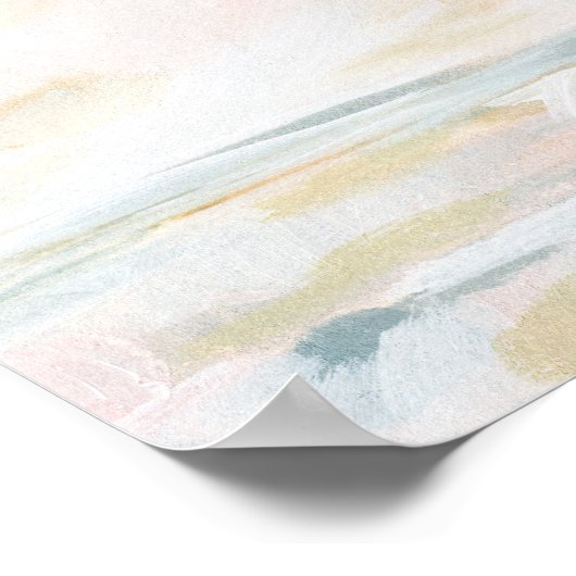 Poster Plage rose vif Plage Beaux-Arts Imprimer (Coin)