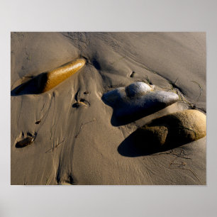 Poster Plage/Sable/Pierres/Rochers/Galets