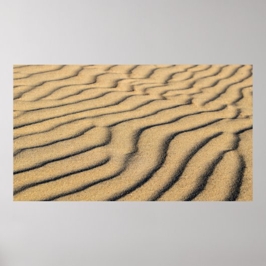 Poster Plage sable vagues sable dunes sable (Devant)