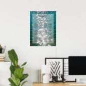 Poster Plage Sea Water Sparkles Mariage Sein Chart (Bureau à domicile)