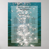 Poster Plage Sea Water Sparkles Mariage Sein Chart (Devant)