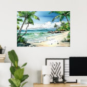 Poster Plage secrète de Maui (Bureau à domicile)