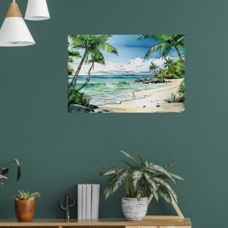 Poster Plage secrète de Maui
