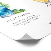 Poster Plage Signature Cocktails Menu Mariage (Coin)