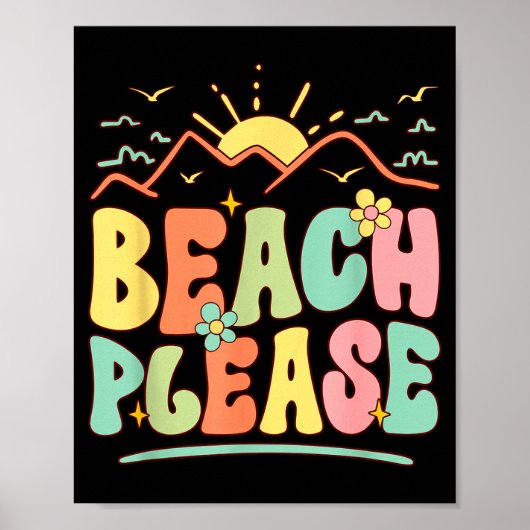 Poster Plage s'il vous plaît (Devant)