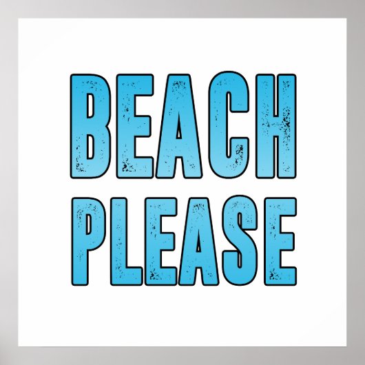 Poster Plage s'il vous plaît (Devant)