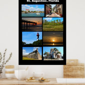 Poster Plage St Augustine, Floride (Cuisine)