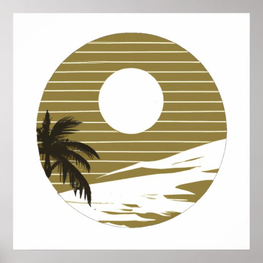 Poster Plage Sunset (Devant)