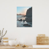 Poster Plage Sunset Mendocino (Cuisine)