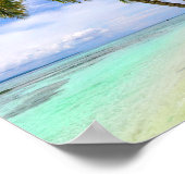 Poster Plage Tropical Water Palm Tree Island (Coin)