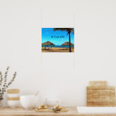 Poster Plage tropicale (Cuisine)