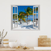 Poster Plage tropicale (Cuisine)