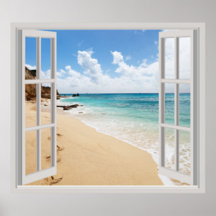 Poster Plage tropicale