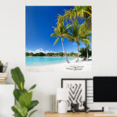 Poster Plage tropicale (Bureau à domicile)