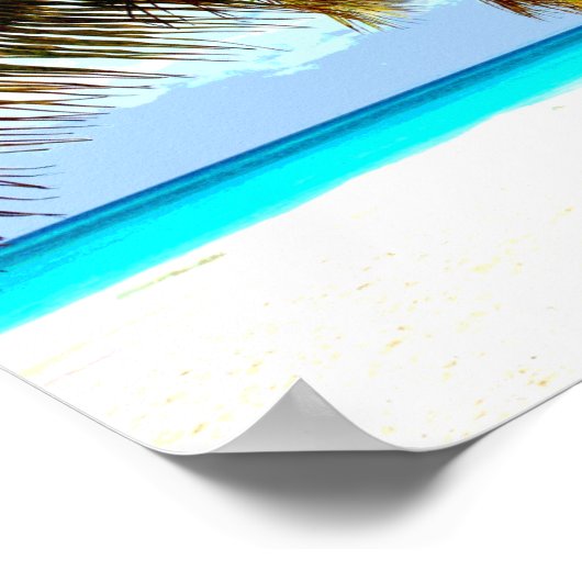 Poster Plage tropicale (Coin)
