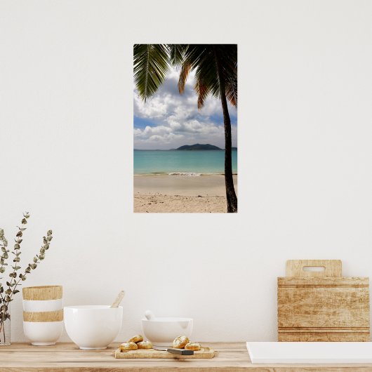 Poster Plage tropicale (Cuisine)