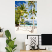Poster Plage tropicale (Bureau à domicile)