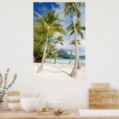 Poster Plage tropicale (Cuisine)