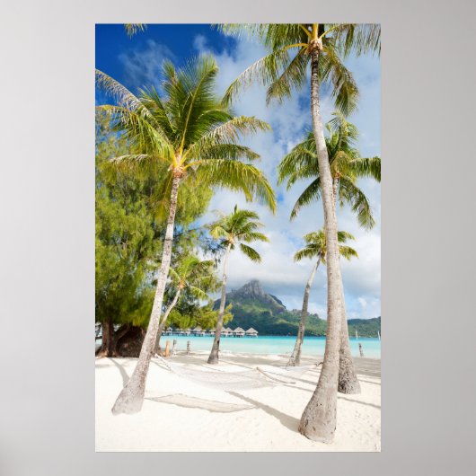 Poster Plage tropicale (Devant)