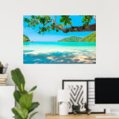 Poster Plage tropicale (Bureau à domicile)