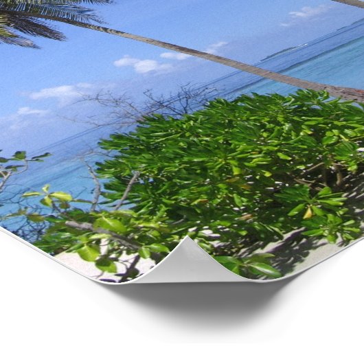 Poster Plage tropicale (Coin)