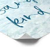 Poster Plage tropicale à Turquoise Aqua Turquoise Blue Qu (Coin)