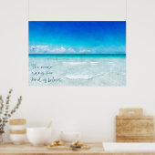 Poster Plage tropicale à Turquoise Aqua Turquoise Blue Qu (Cuisine)