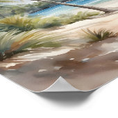 Poster Plage tropicale avec palmiers (Coin)
