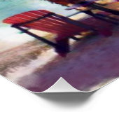 Poster Plage tropicale balnéaire (Coin)