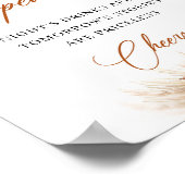 Poster Plage tropicale Boho terracotta pampas open bar (Coin)