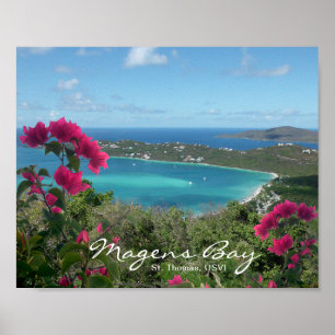 Poster Plage tropicale de Magens Bay St. Thomas USVI Phot