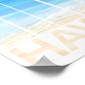 Poster Plage tropicale des îles Aloha Hawaii (Coin)