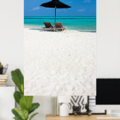 Poster Plage tropicale idyllique aux Maldives (Bureau à domicile)