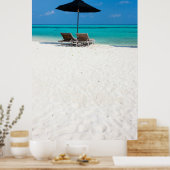 Poster Plage tropicale idyllique aux Maldives (Cuisine)