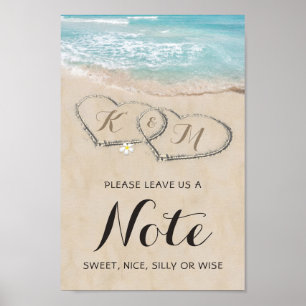 Poster Plage tropicale Mariage personnalisé