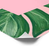 Poster Plage tropicale Palm rose Bachelorette Bienvenue (Coin)