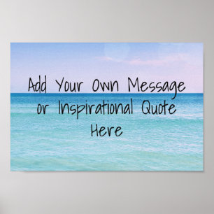 Poster Plage tropicale rétro des vagues océaniques