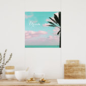 Poster Plage tropicale, Rêve, Vue sur l'océan, Nuages, Pa (Cuisine)