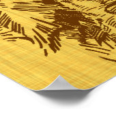 Poster Plage tropicale sud vent art vintage (Coin)