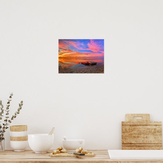 Poster Plage tropicale Sunset Ocean Beach (Cuisine)